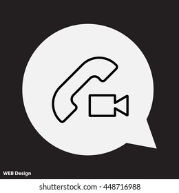 Web icon. Video call