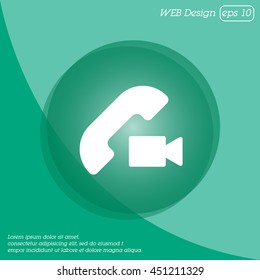 Web icon. Video call