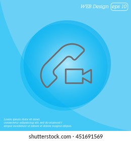 Web icon. Video call