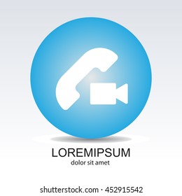Web icon. Video call