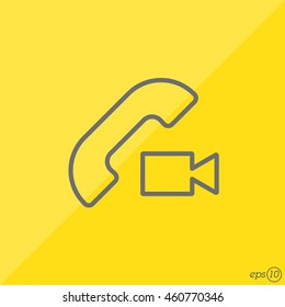 Web icon. Video call