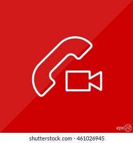Web icon. Video call