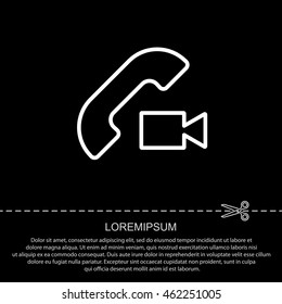 Web icon. Video call