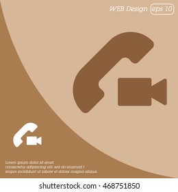 Web icon. Video call