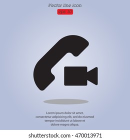 Web icon. Video call