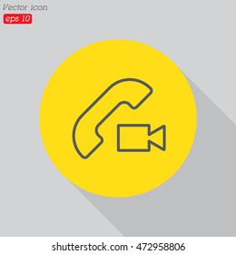 Web icon. Video call