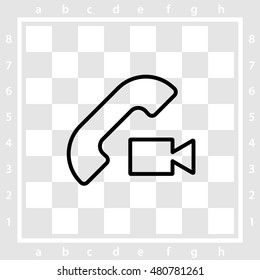 Web icon. Video call