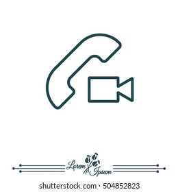 Web icon. Video call