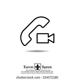 Web icon. Video call