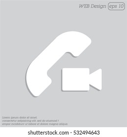 Web icon. Video call