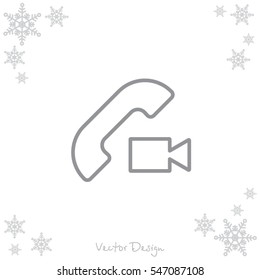 Web icon. Video call