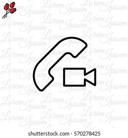Web icon. Video call