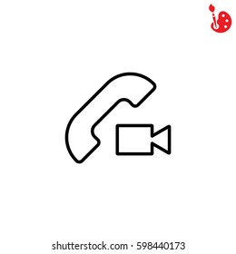 Web icon. Video call