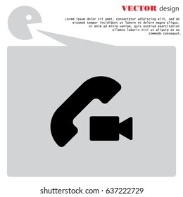 Web icon. Video call