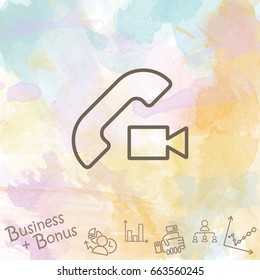 Web icon. Video call