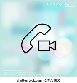 Web icon. Video call