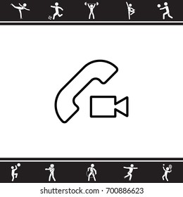Web icon. Video call