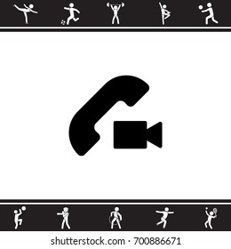 Web icon. Video call