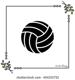 Web icon. Volleyball