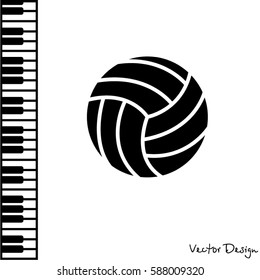 Web icon. Volleyball