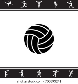 Web icon. Volleyball