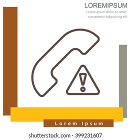 Web icon. Warning call