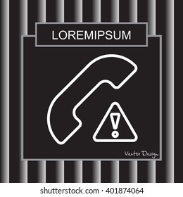 Web icon. Warning call