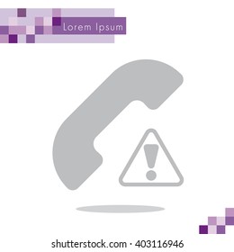 Web icon. Warning call