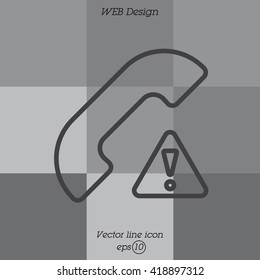Web icon. Warning call