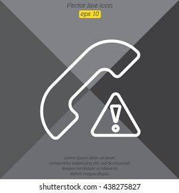 Web icon. Warning call