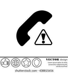 Web icon. Warning call