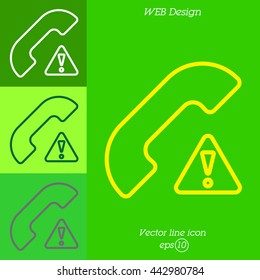 Web icon. Warning call