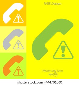 Web icon. Warning call