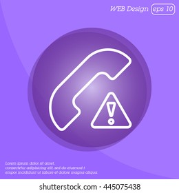 Web icon. Warning call
