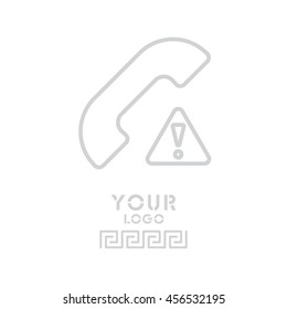 Web icon. Warning call