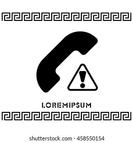 Web icon. Warning call