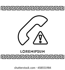 Web icon. Warning call