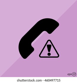 Web icon. Warning call