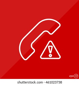 Web icon. Warning call