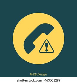 Web icon. Warning call