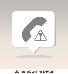Web icon. Warning call