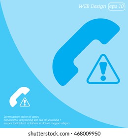 Web icon. Warning call