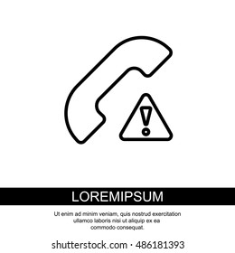 Web icon. Warning call
