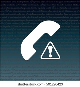 Web icon. Warning call