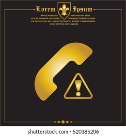 Web icon. Warning call