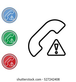 Web icon. Warning call