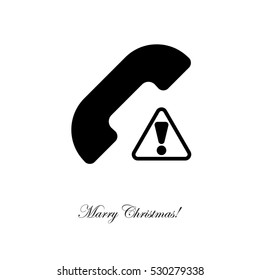 Web icon. Warning call