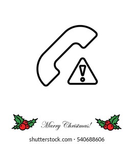 Web icon. Warning call