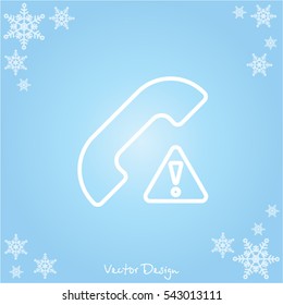 Web icon. Warning call