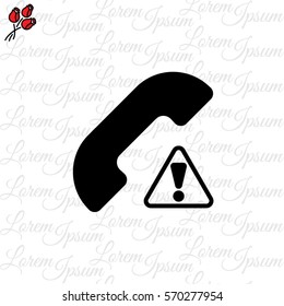 Web icon. Warning call